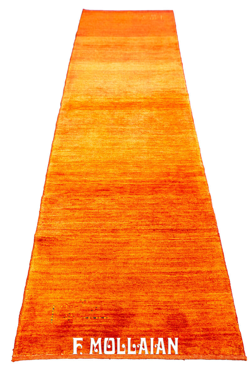 Gabbeh Kashkuli Rug Minimalist Design (296×83 cm)