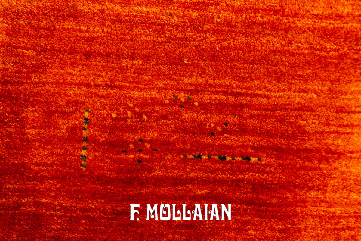 Gabbeh Kashkuli Rug Minimalist Design (296×83 cm)