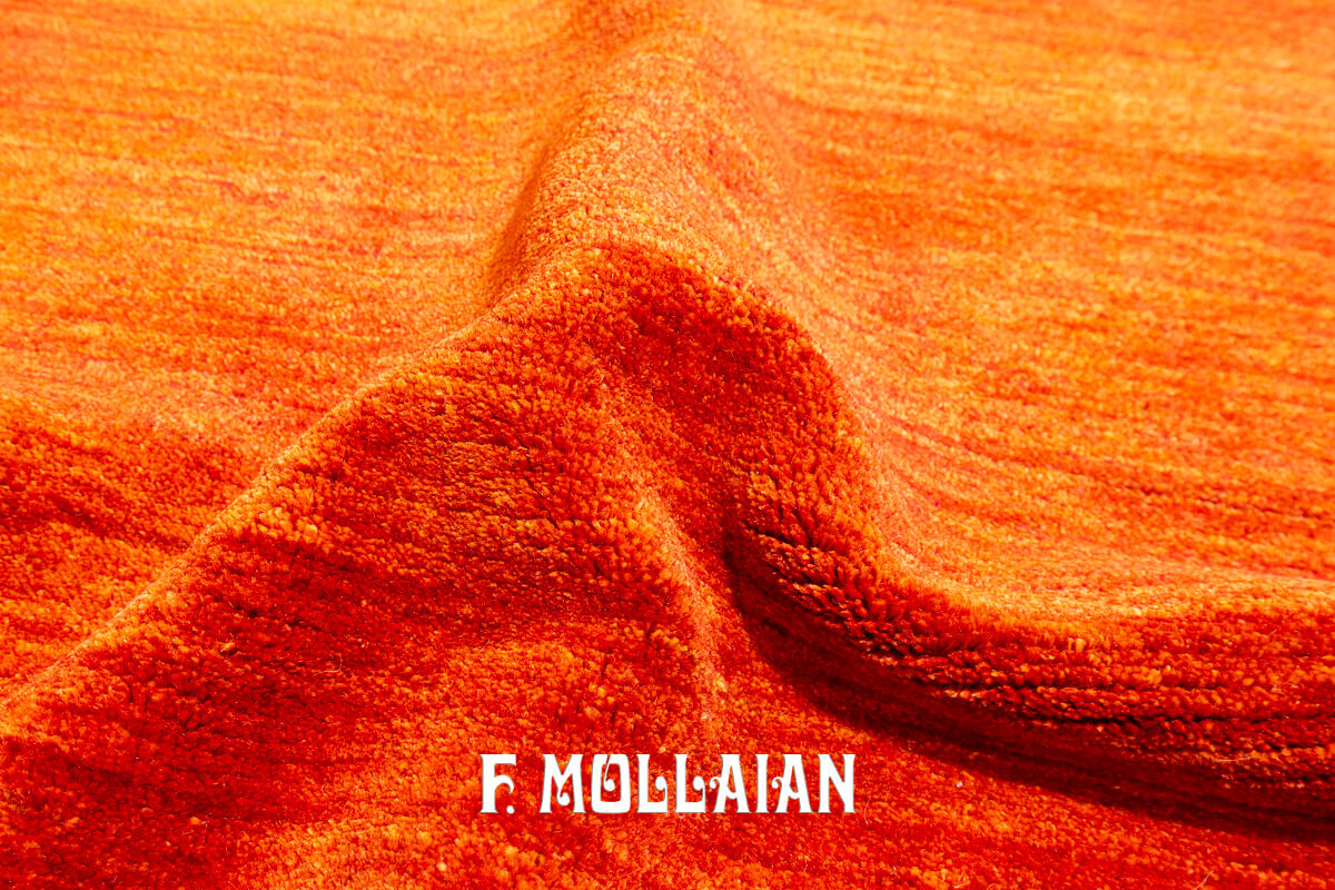 Gabbeh Kashkuli Rug Minimalist Design (296×83 cm)