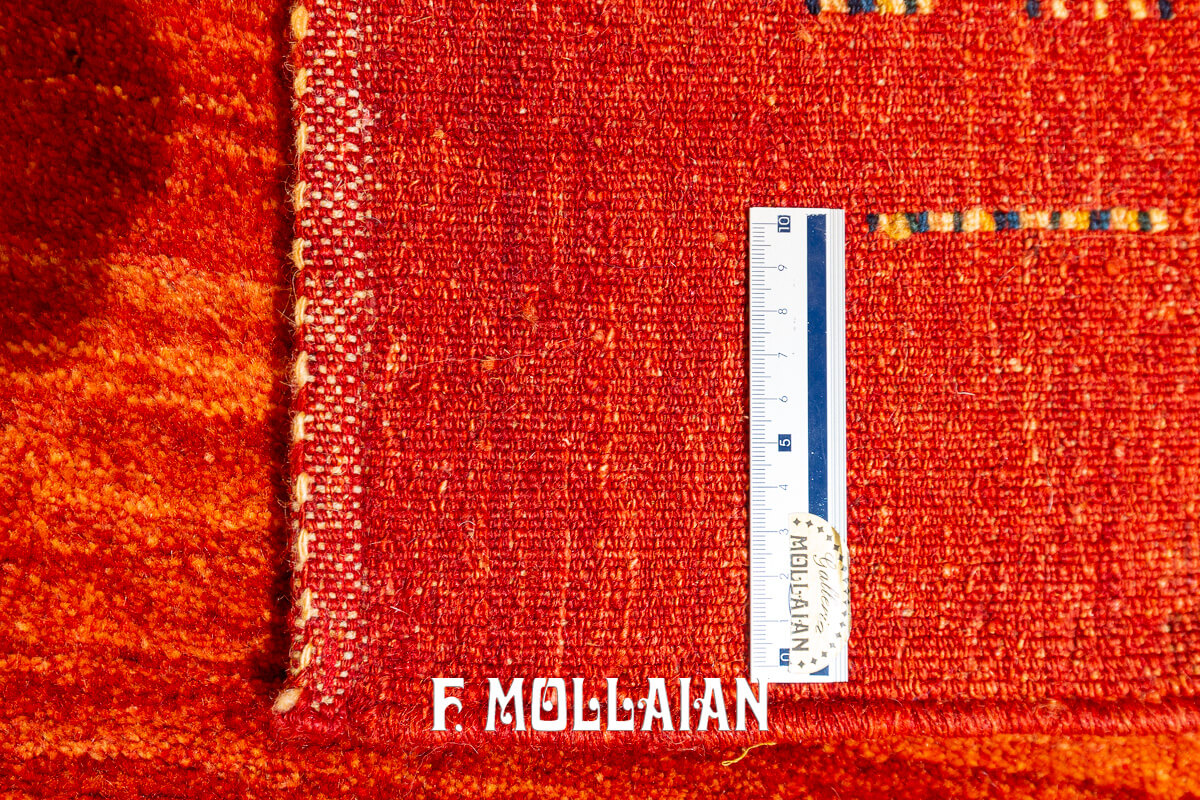Gabbeh Kashkuli Rug Minimalist Design (296×83 cm)