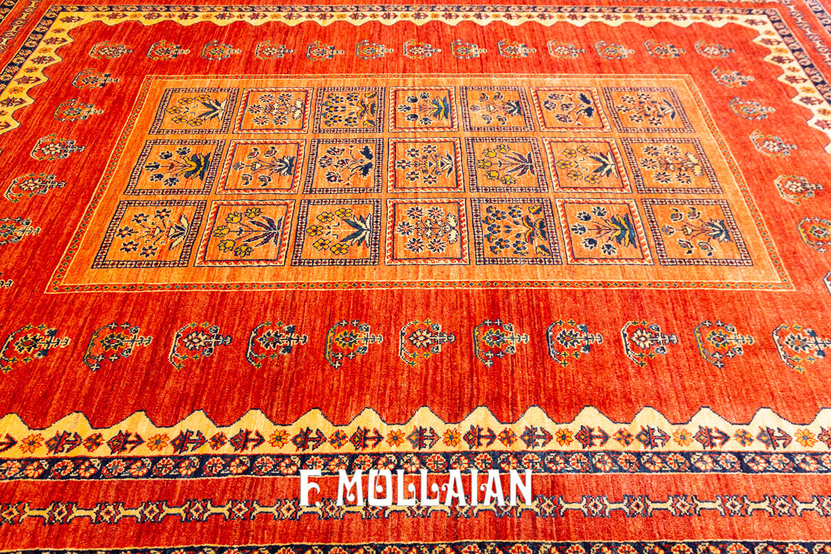 Persian Rug Kashkuli Sherkat Red-Orange Color (236×170 cm)