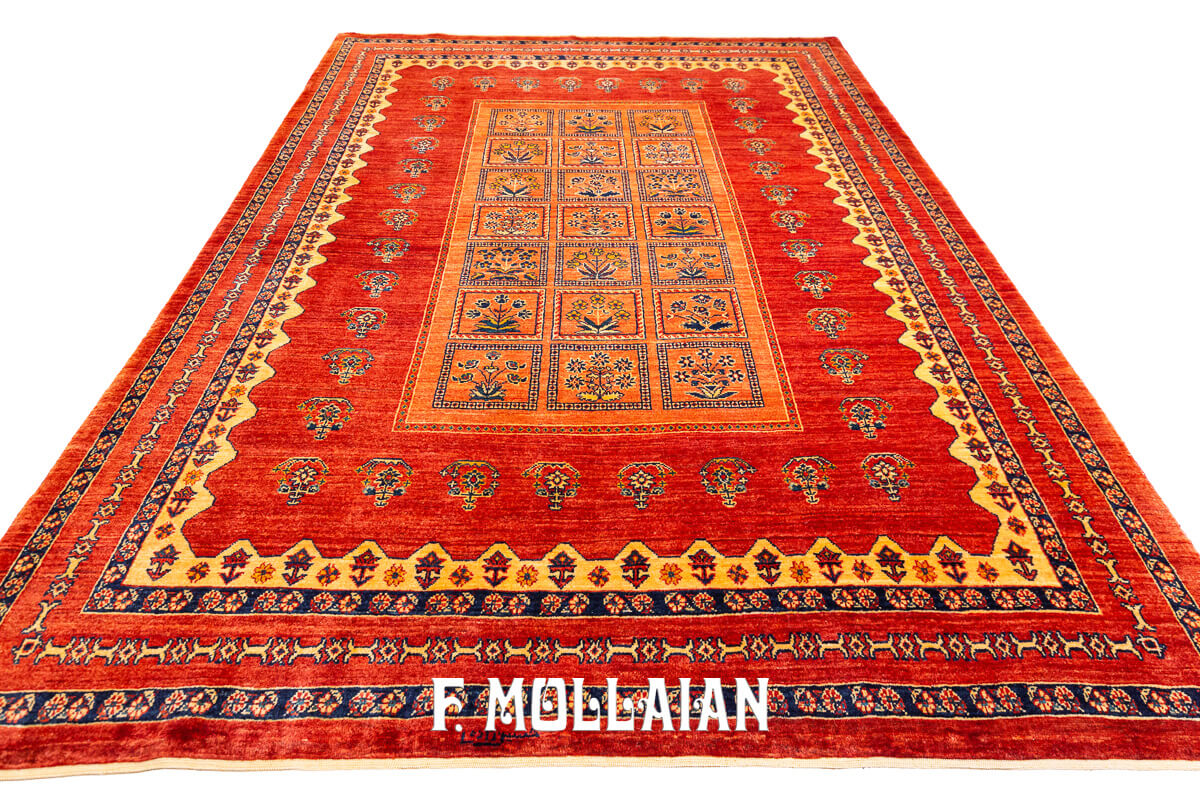 Persian Rug Kashkuli Sherkat Red-Orange Color (236×170 cm)