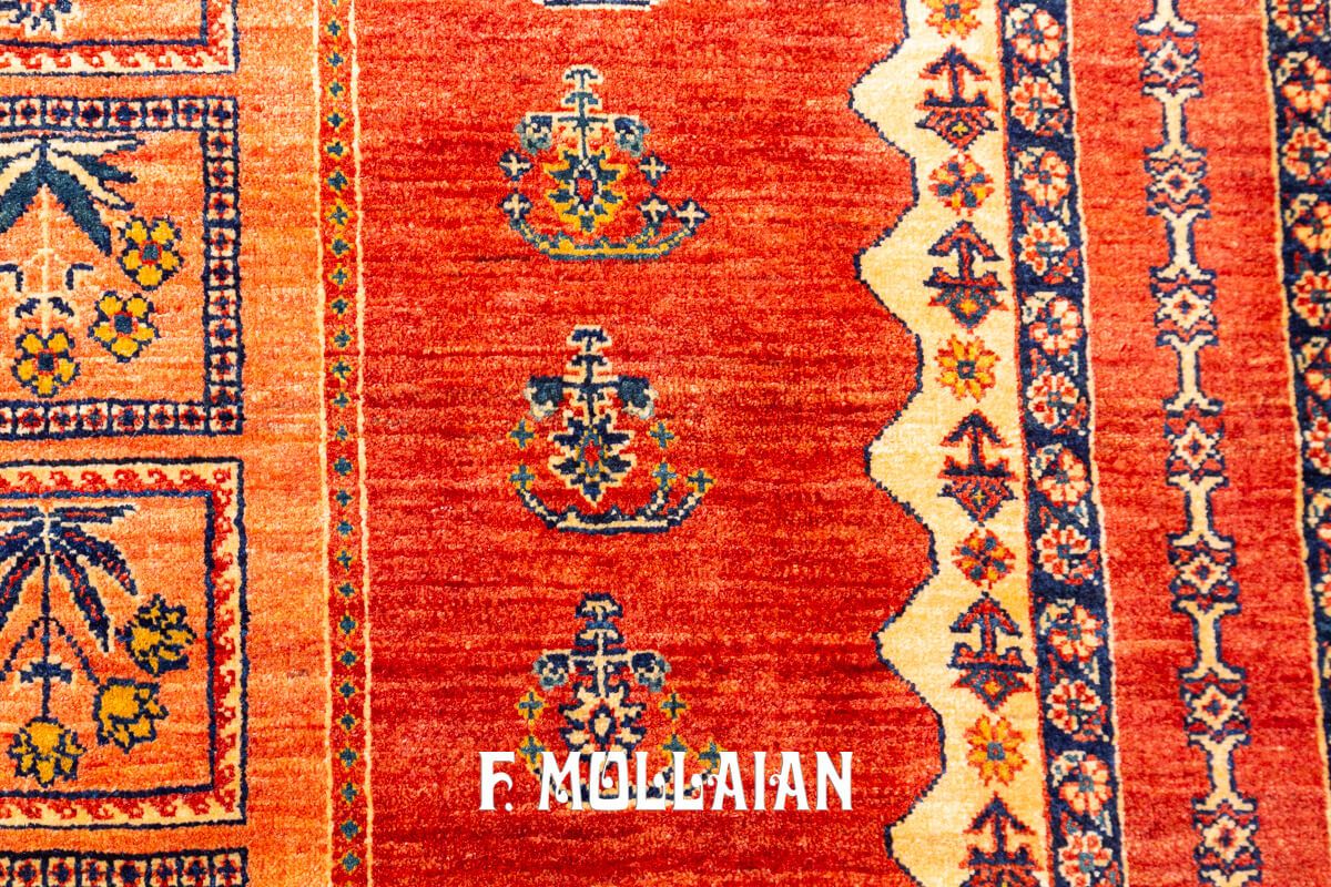 Persian Rug Kashkuli Sherkat Red-Orange Color (236×170 cm)