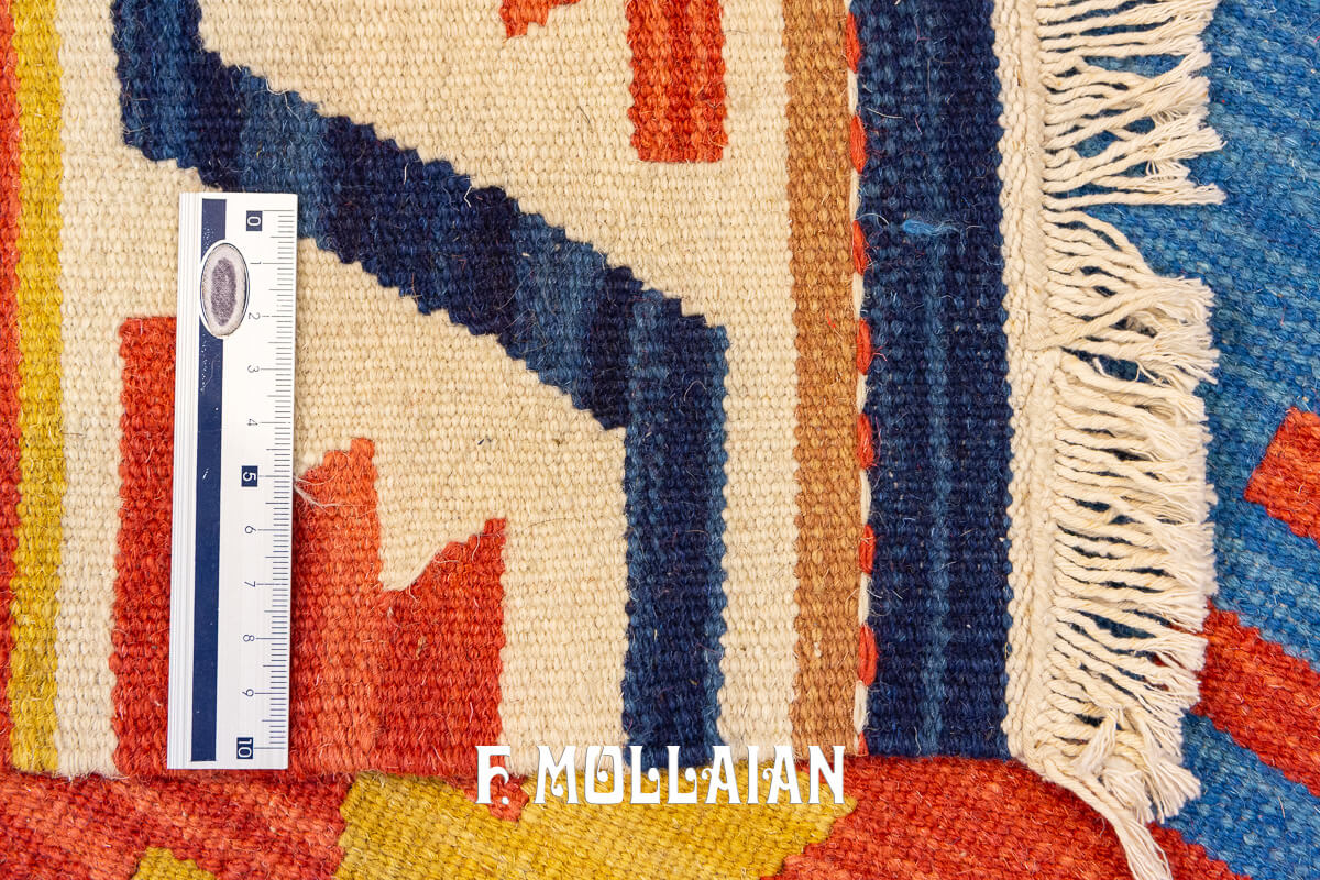 Kilim Rug Geometric Design Multicolor (405×312 cm)
