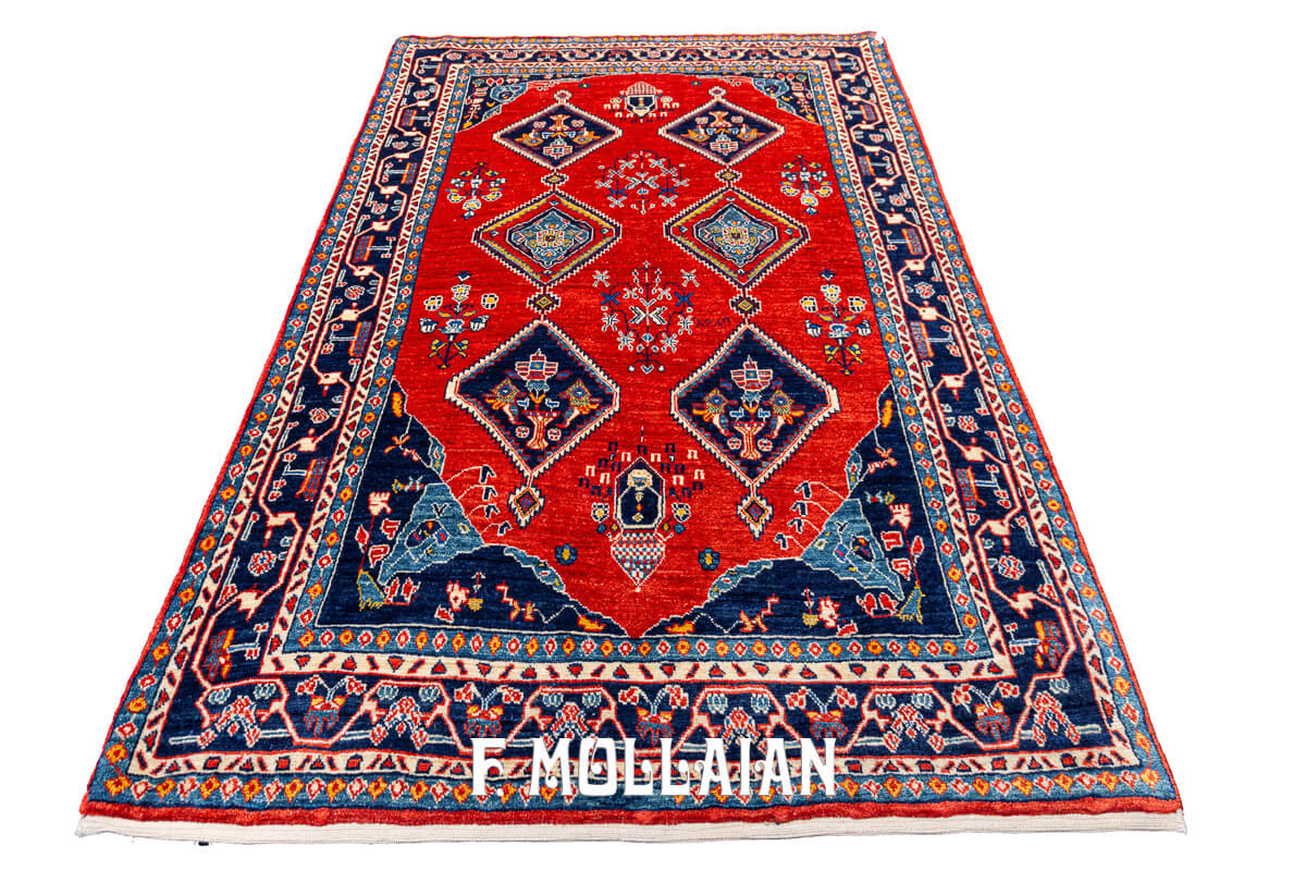 Tappeto Kashkuli Sherkat Persiano Color Rosso (158×108 cm)