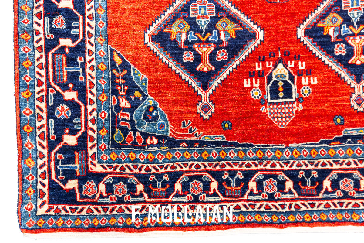 Tappeto Kashkuli Sherkat Persiano Color Rosso (158×108 cm)