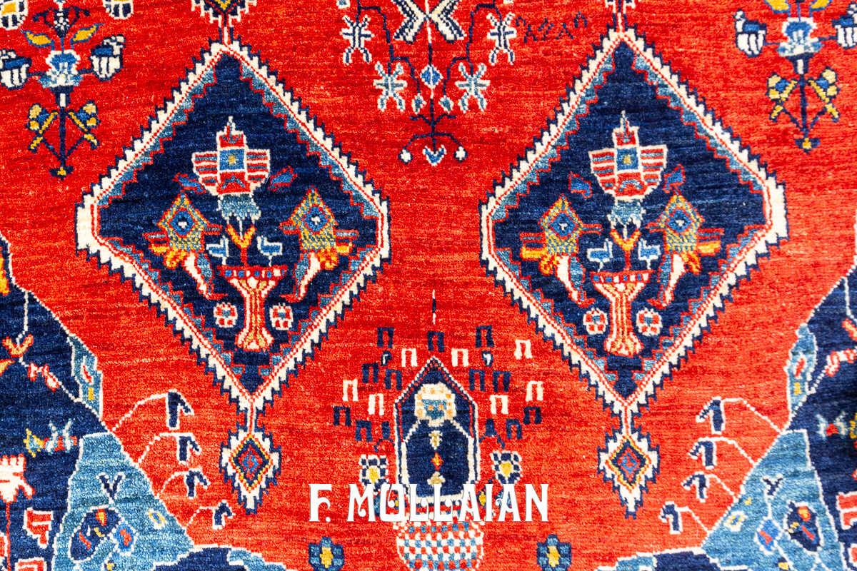 Tappeto Kashkuli Sherkat Persiano Color Rosso (158×108 cm)