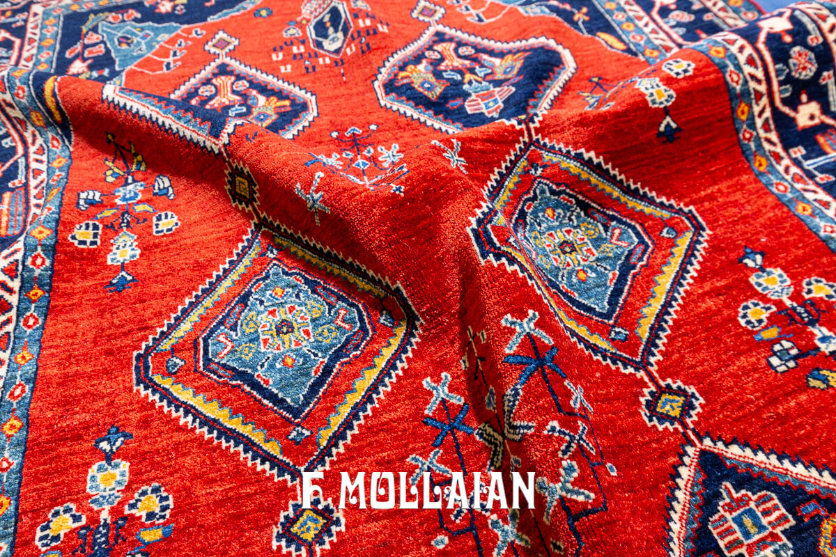 Tappeto Kashkuli Sherkat Persiano Color Rosso (158×108 cm)