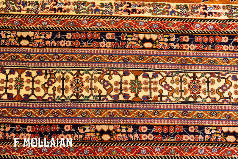 Tribal Rug Kashkuli Fine Multicolor Stripes Design (366×300 cm)