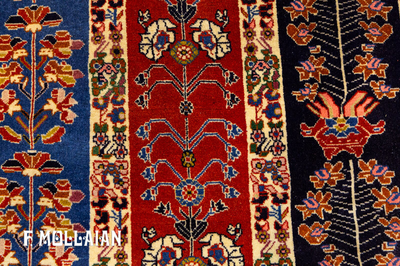 Tribal Rug Kashkuli Fine Multicolor Stripes Design (366×300 cm)