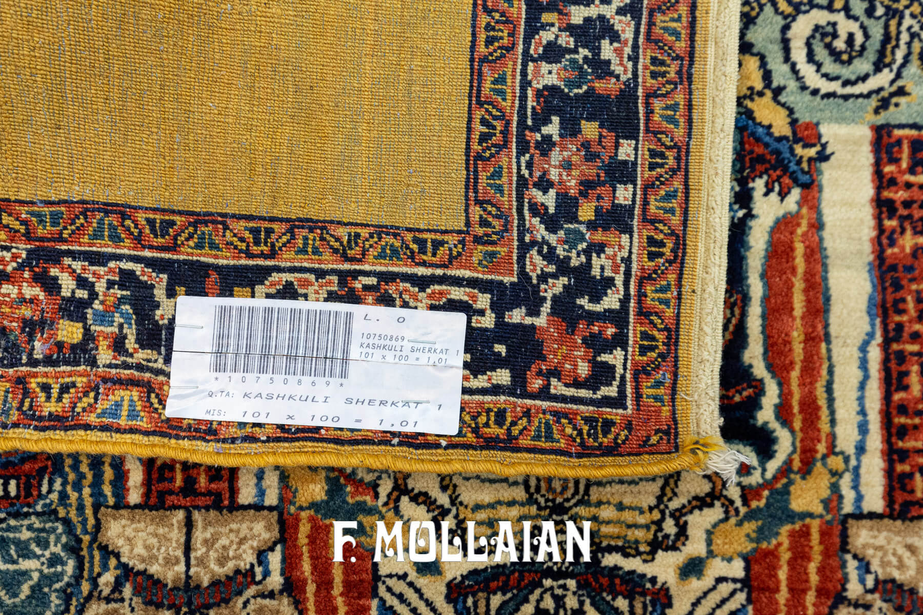 Persian “Kaviani Flag Design” Kashkuli Rug (101×100 cm)
