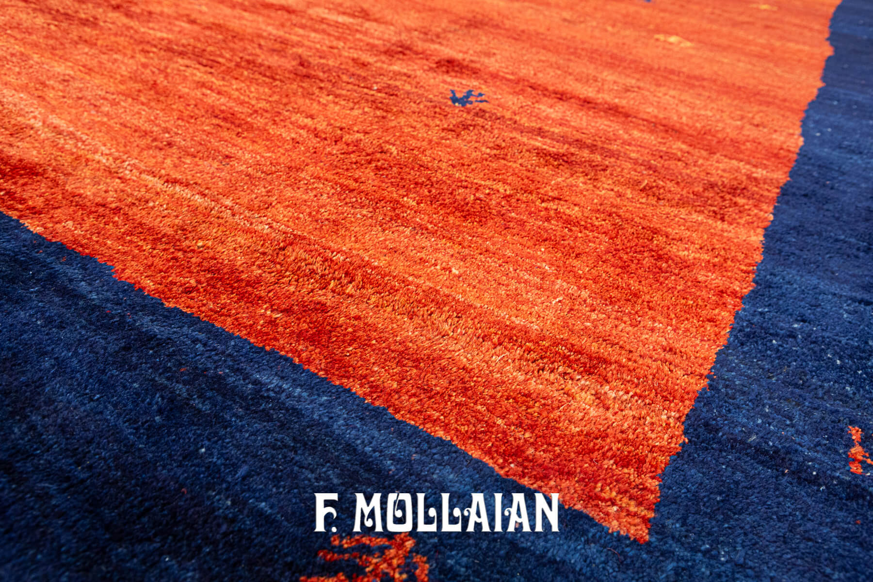 Minimal Design Red-Field Gabbeh Persian Rug (270×214 cm)