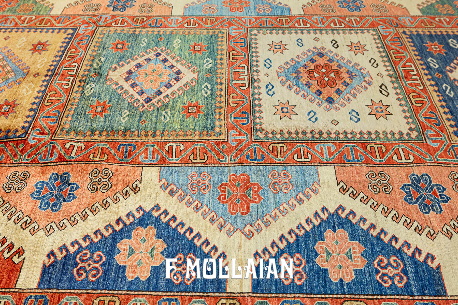 Bellissimo tappeto Uzbek Royal annodato a mano (317×198 cm)