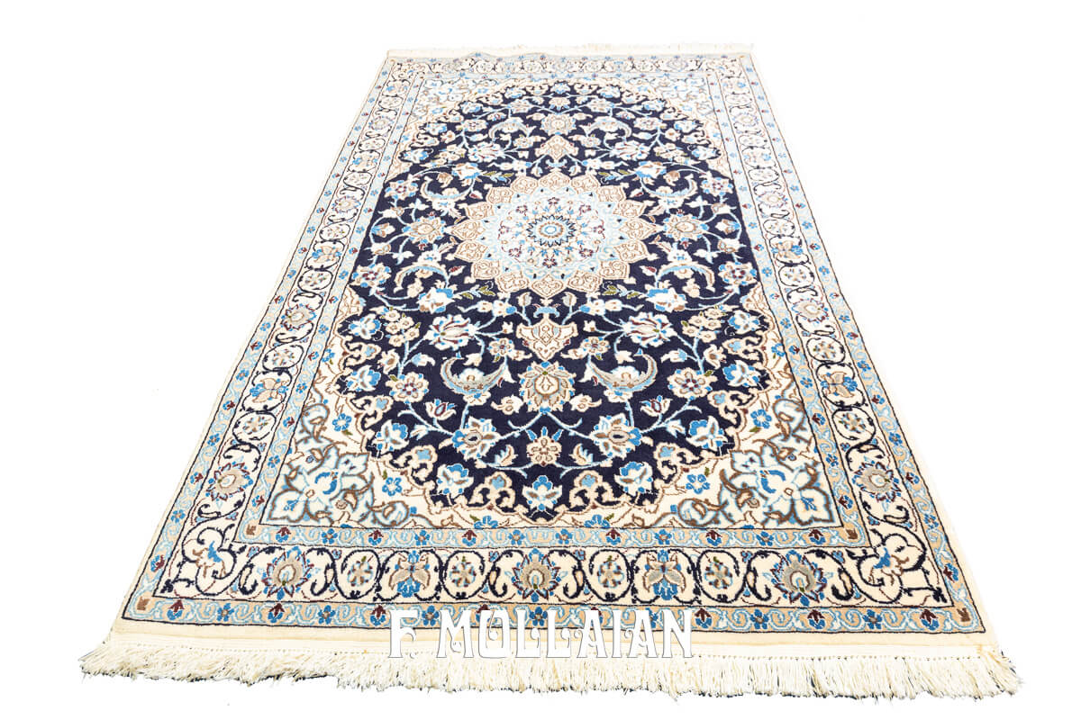 Persian Nain Part Silk Rug (181×114 cm)