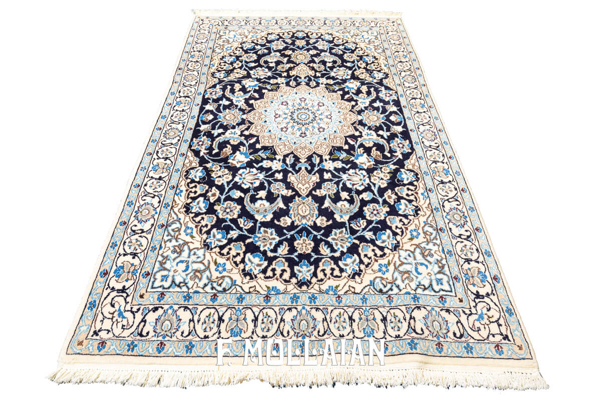 Persian Nain Part Silk Rug (181×114 cm)