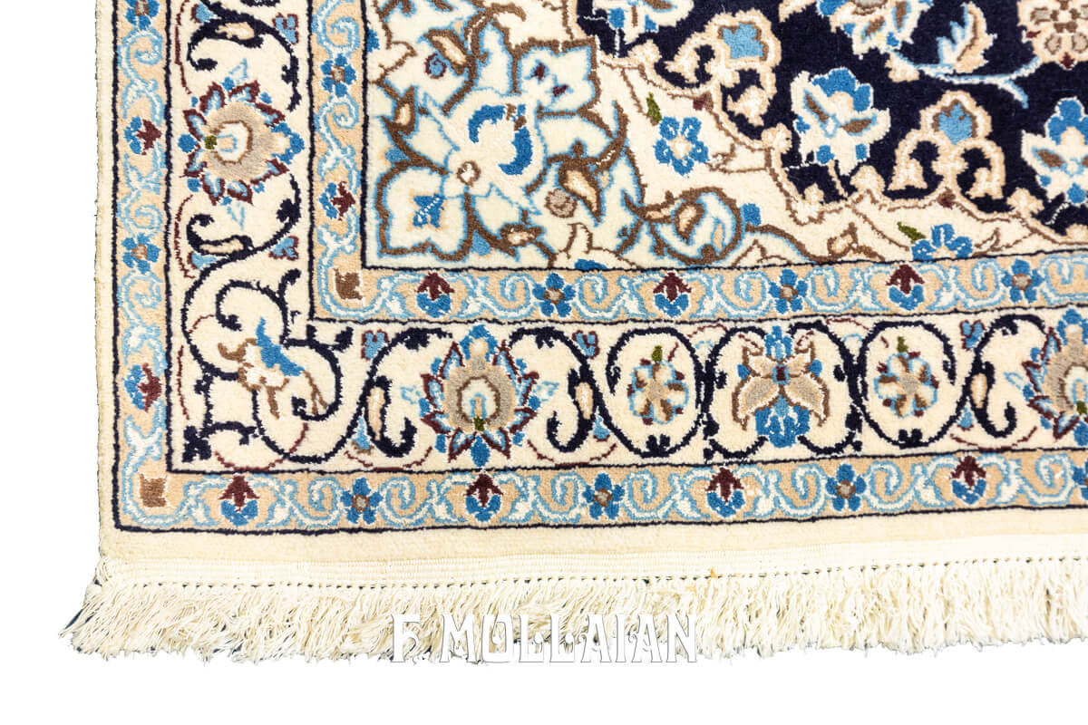 Persian Nain Part Silk Rug (181×114 cm)