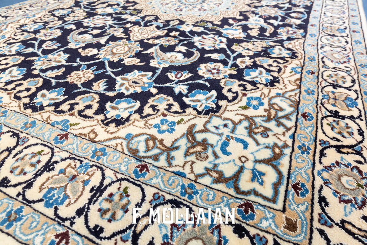 Persian Nain Part Silk Rug (181×114 cm)