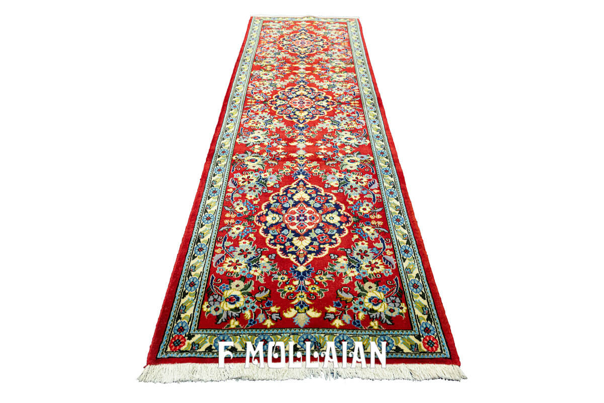 Tappeto per corridoio Persiano Qum Kork annodato a mano (210×65 cm)