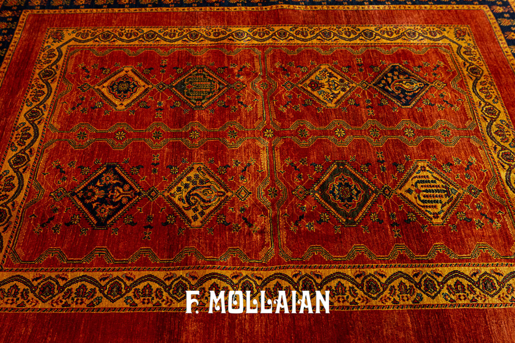 New Hand-Knotted Persian Kashkuli Sherkat Rug (195×178 cm)
