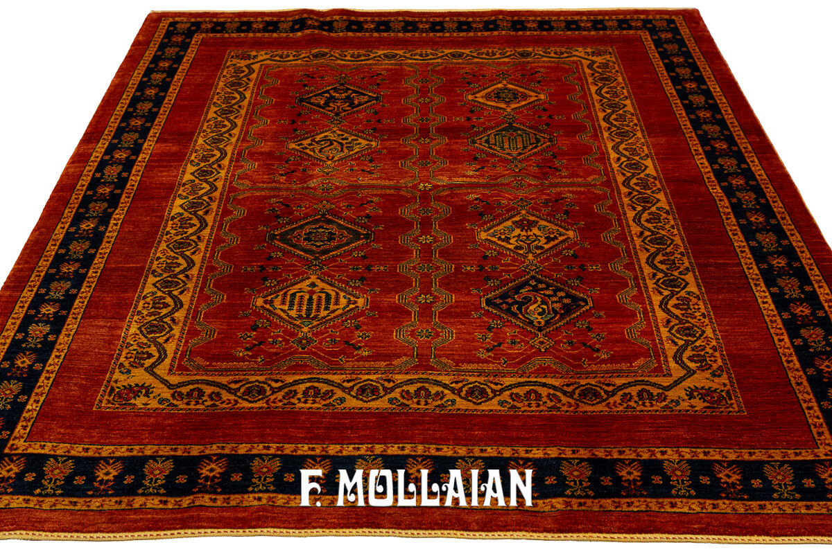 New Hand-Knotted Persian Kashkuli Sherkat Rug (195×178 cm)