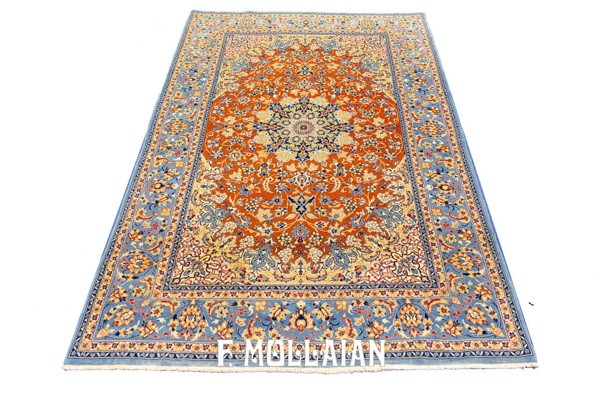 Isfahan Silk Warps Classic Medallion Persian Rug (170×107 cm)