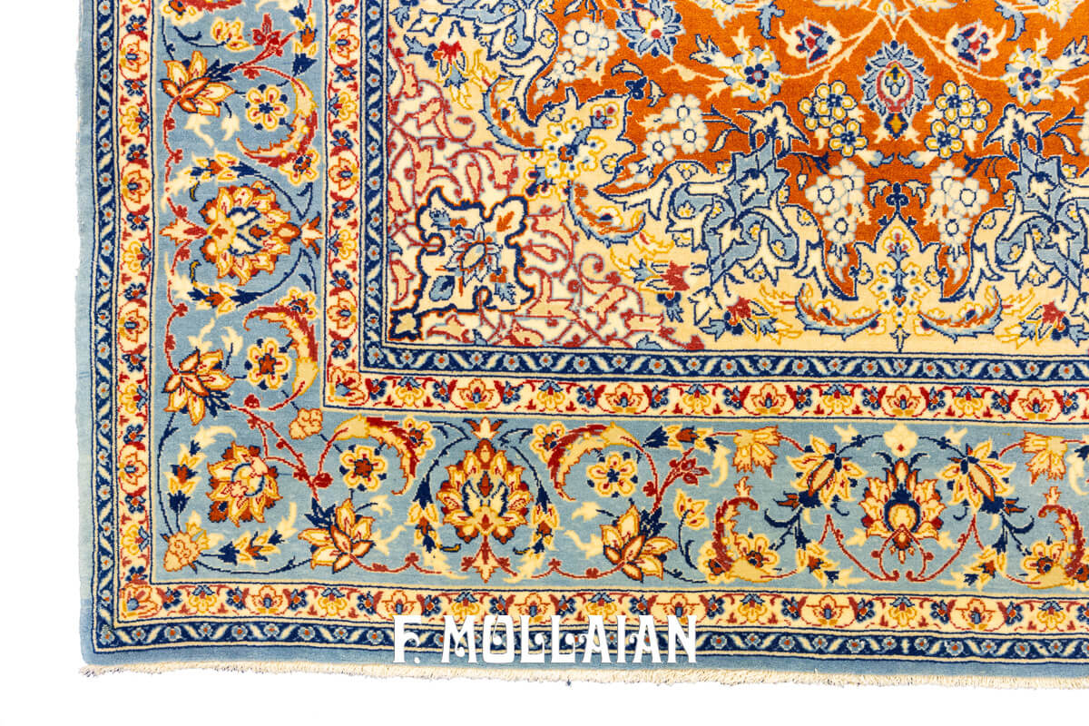 Isfahan Silk Warps Classic Medallion Persian Rug (170×107 cm)