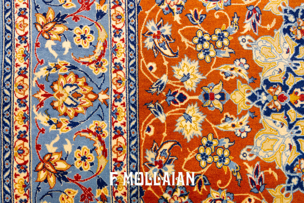 Isfahan Silk Warps Classic Medallion Persian Rug (170×107 cm)