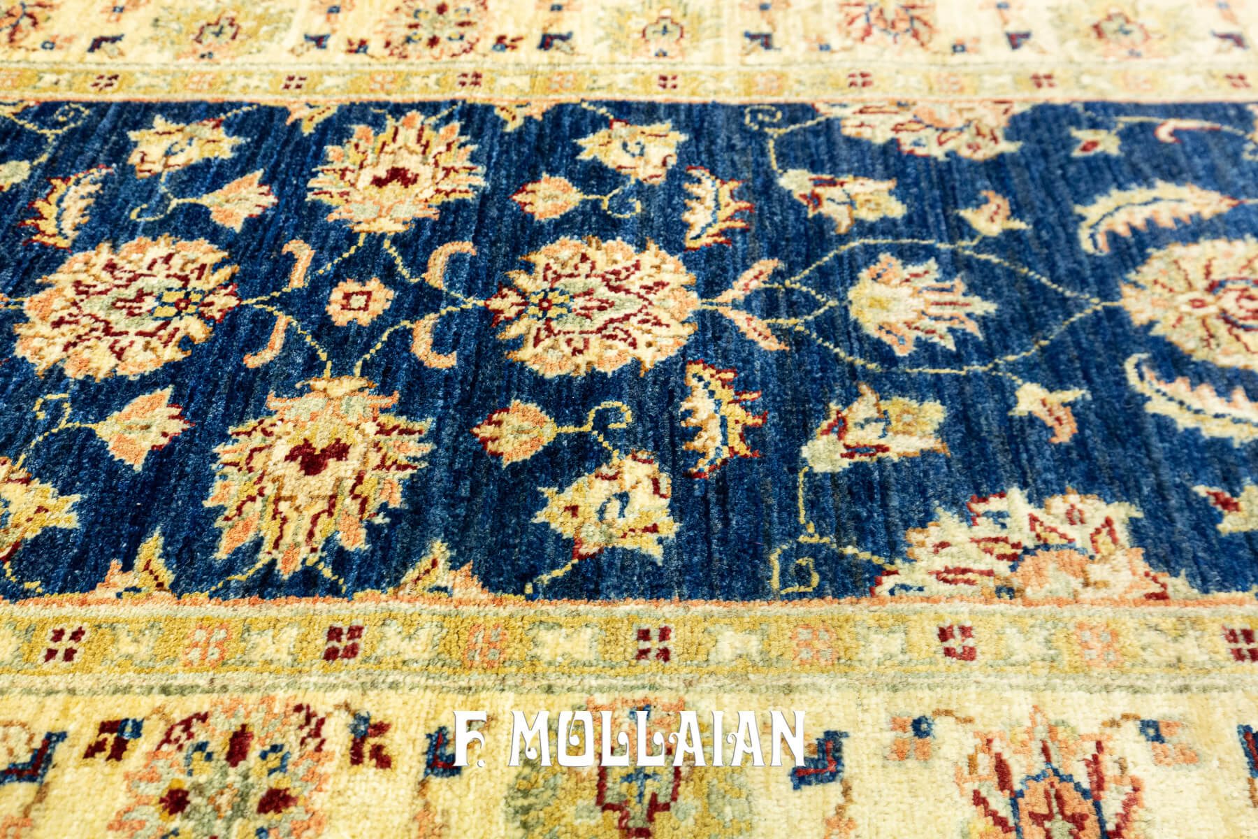 Tappeto per corridoio Yadan Royal a Fondo Blu (201×74 cm)
