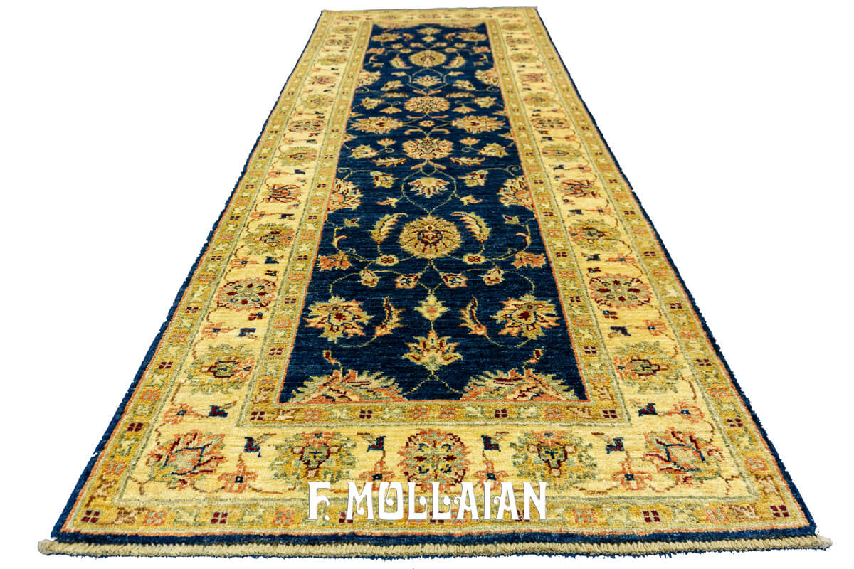 Tappeto per corridoio Yadan Royal a Fondo Blu (201×74 cm)