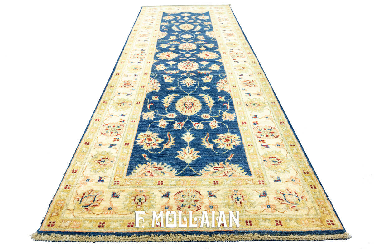 Tappeto per corridoio Yadan Royal a Fondo Blu (201×74 cm)