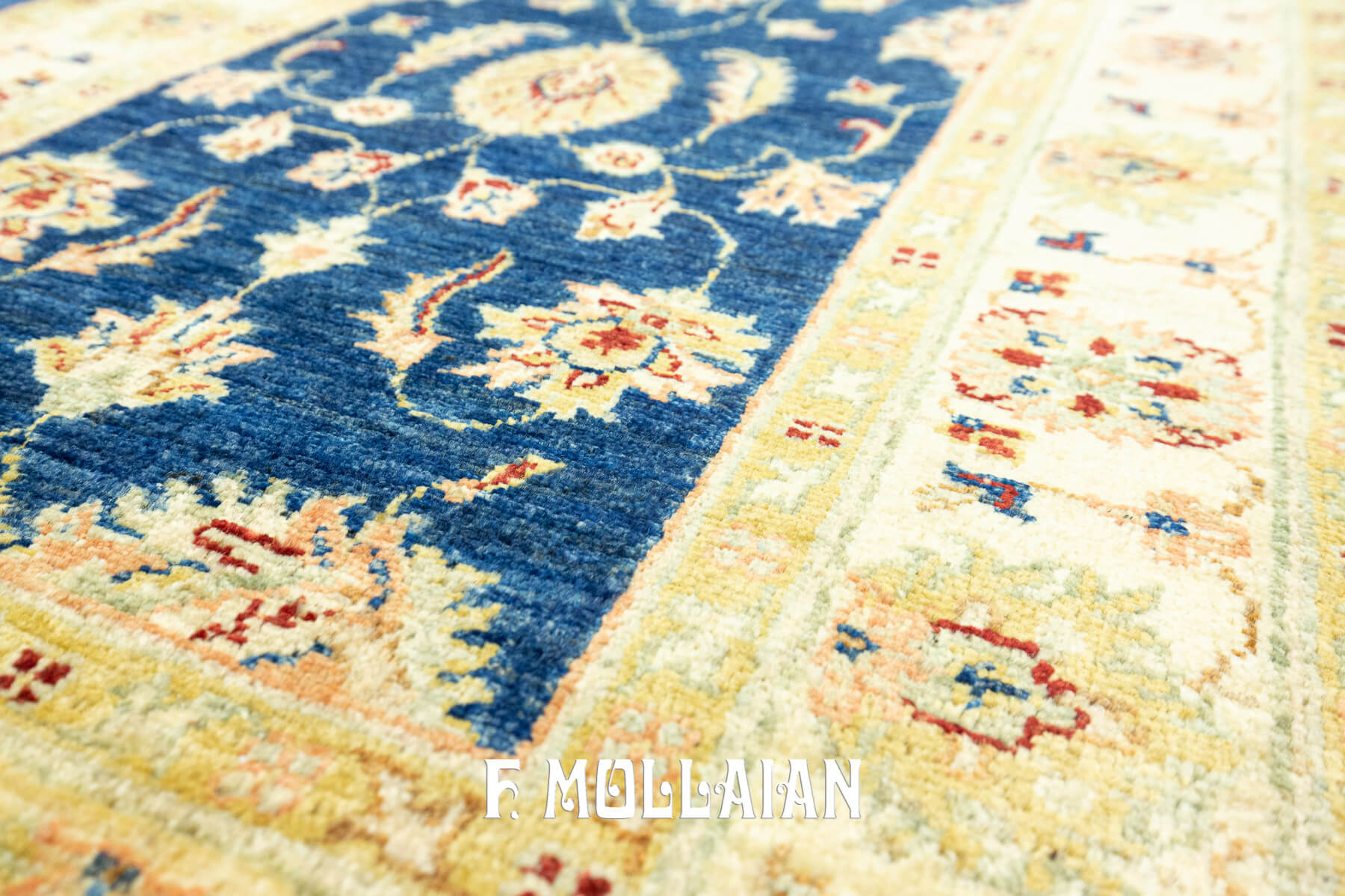Tappeto per corridoio Yadan Royal a Fondo Blu (201×74 cm)
