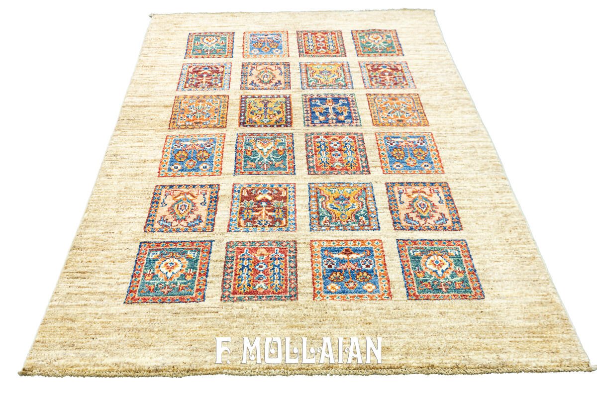 Tappeto Moderno Yadan Aariana con Designo Tradizionale “Kheshti” (147×104 cm)