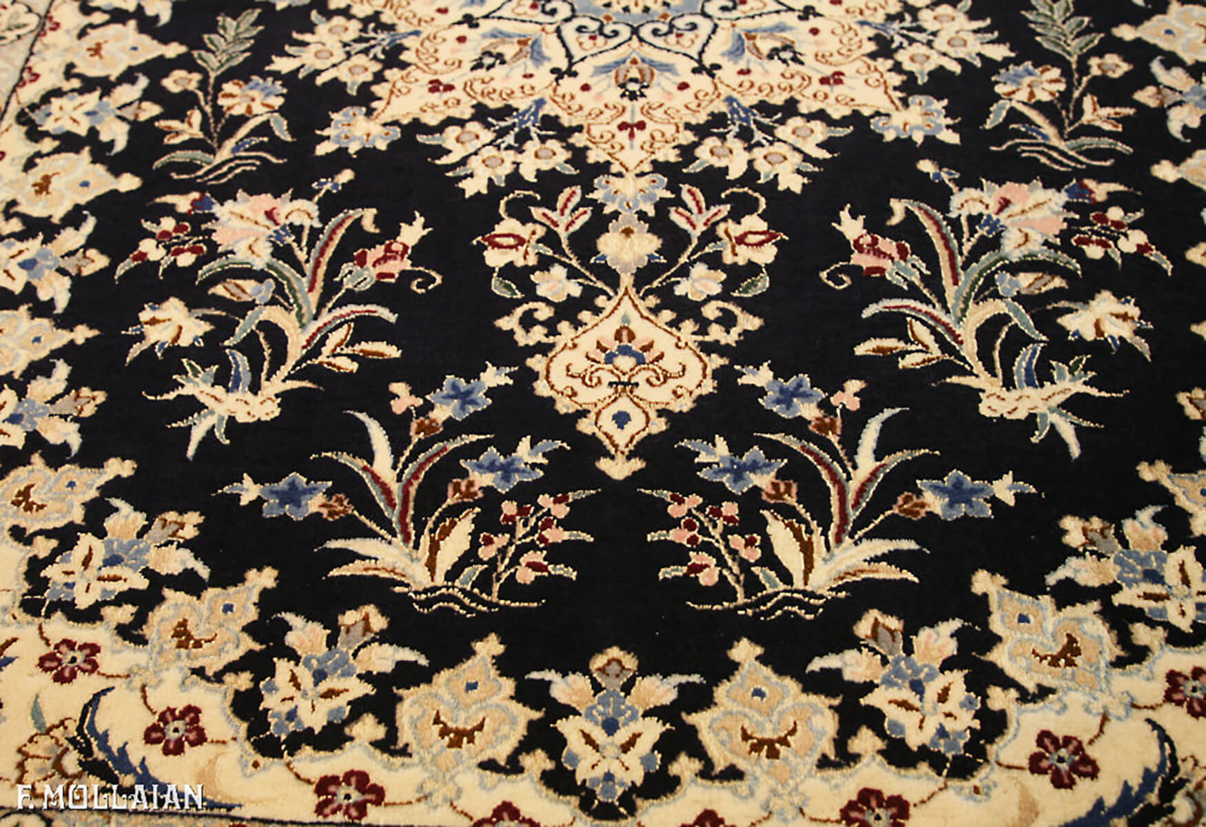Persian Nain Extra Fine 6LA Part Silk Rug (118×93 cm)