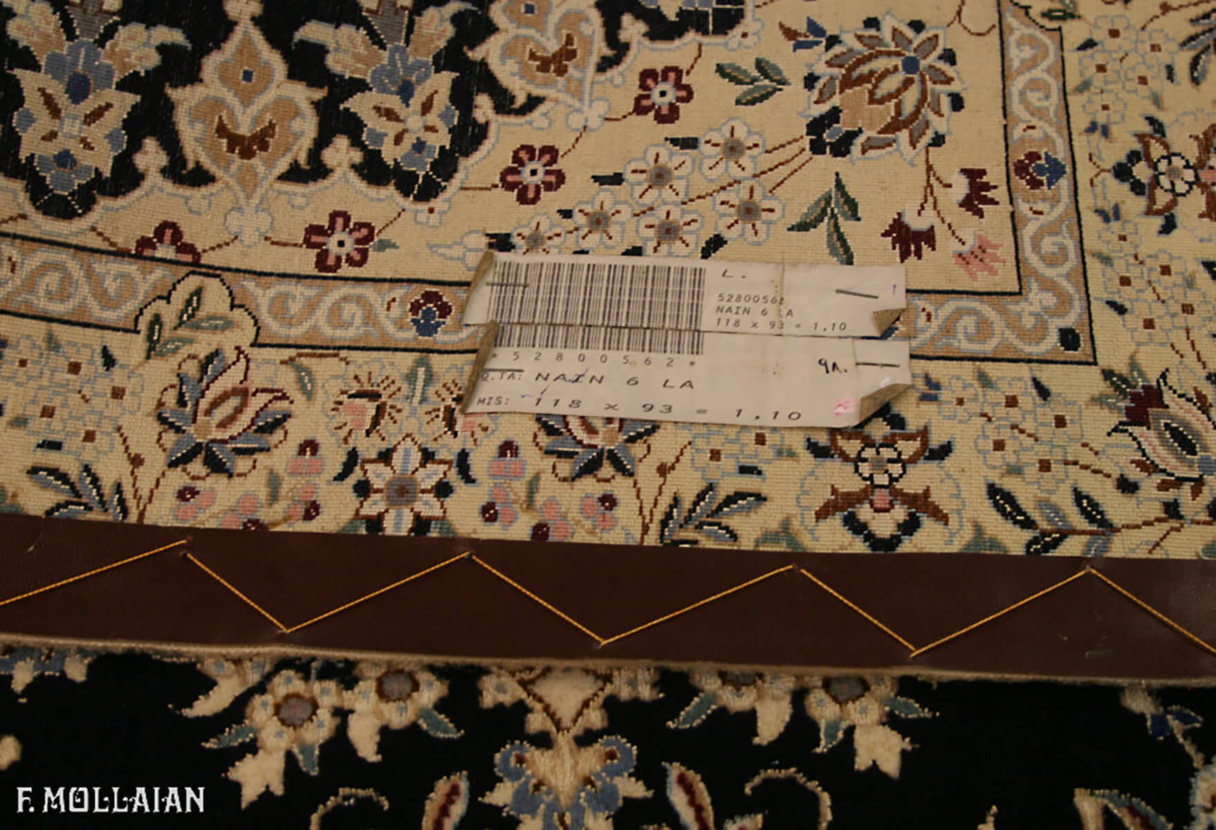 Persian Nain Extra Fine 6LA Part Silk Rug (118×93 cm)
