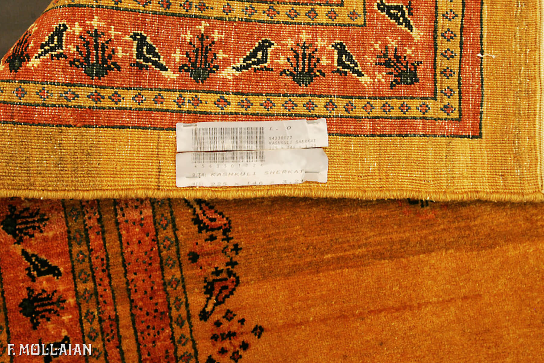 Persian Kashkuli Sherkat Rug (225×146 cm)