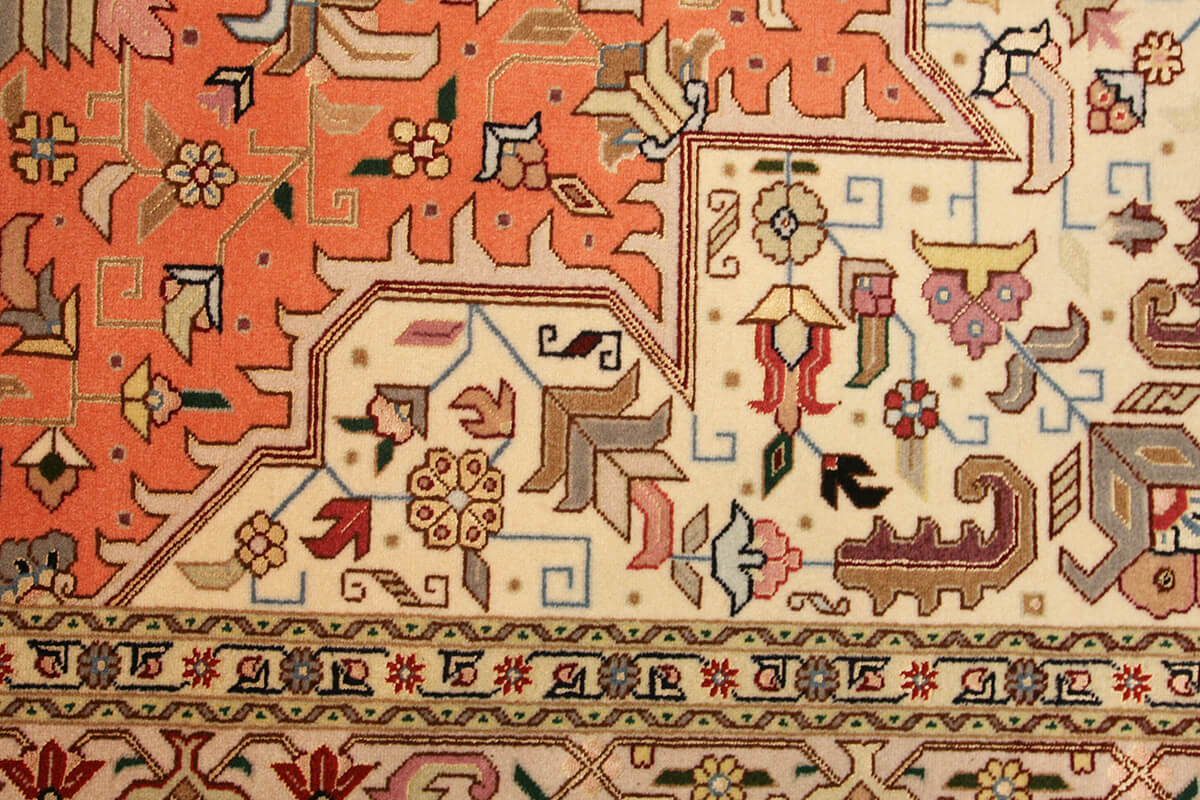 Persian Tabriz 60 Part Silk Rug (198×150 cm)