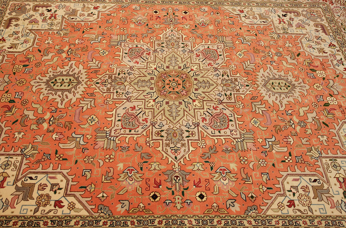 Persian Tabriz 60 Part Silk Rug (198×150 cm)