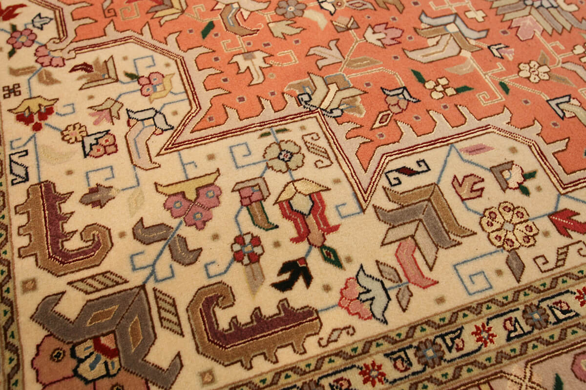 Persian Tabriz 60 Part Silk Rug (198×150 cm)