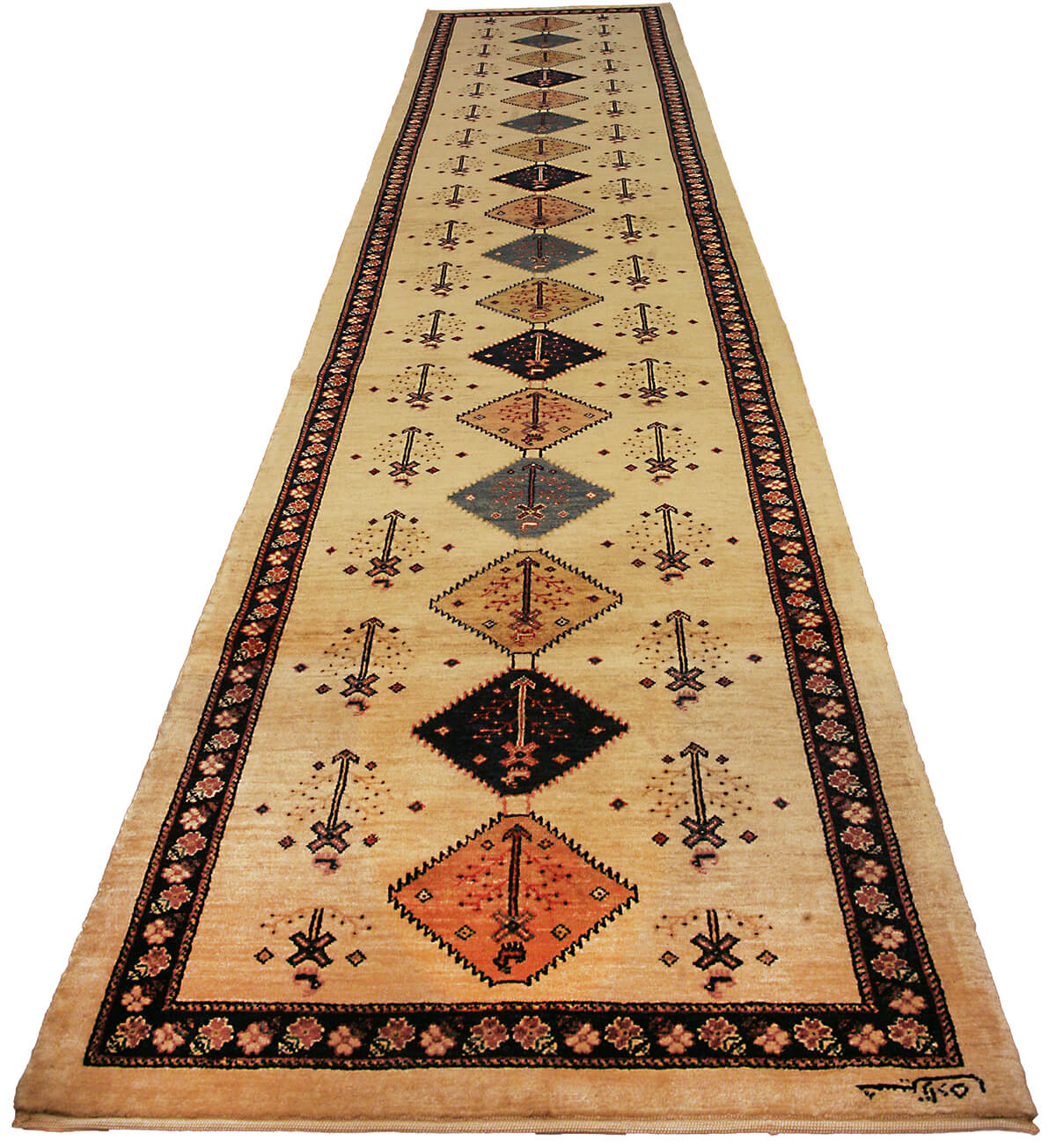 Persian Kashkuli Sherkat Runner (398×80 cm)