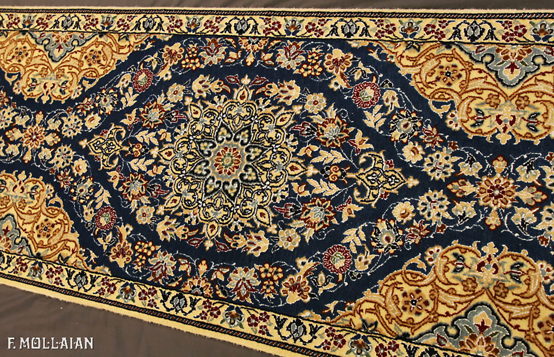 Persian Nain 6La Extra Fine Part Silk Runner (307×50 cm)