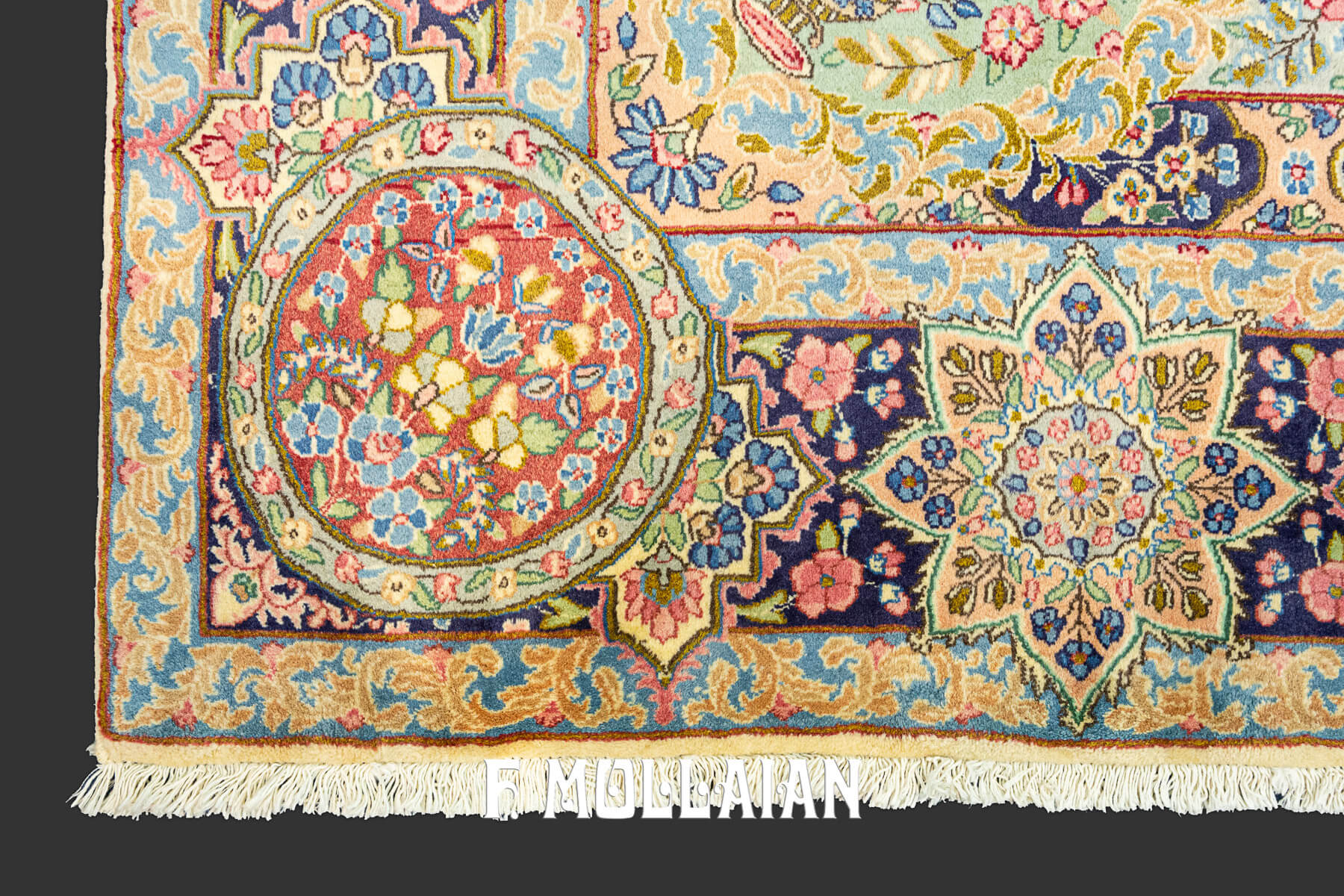 Extra fine Hand-knotted Persian Kerman Sherkat Carpet (295×200 cm)