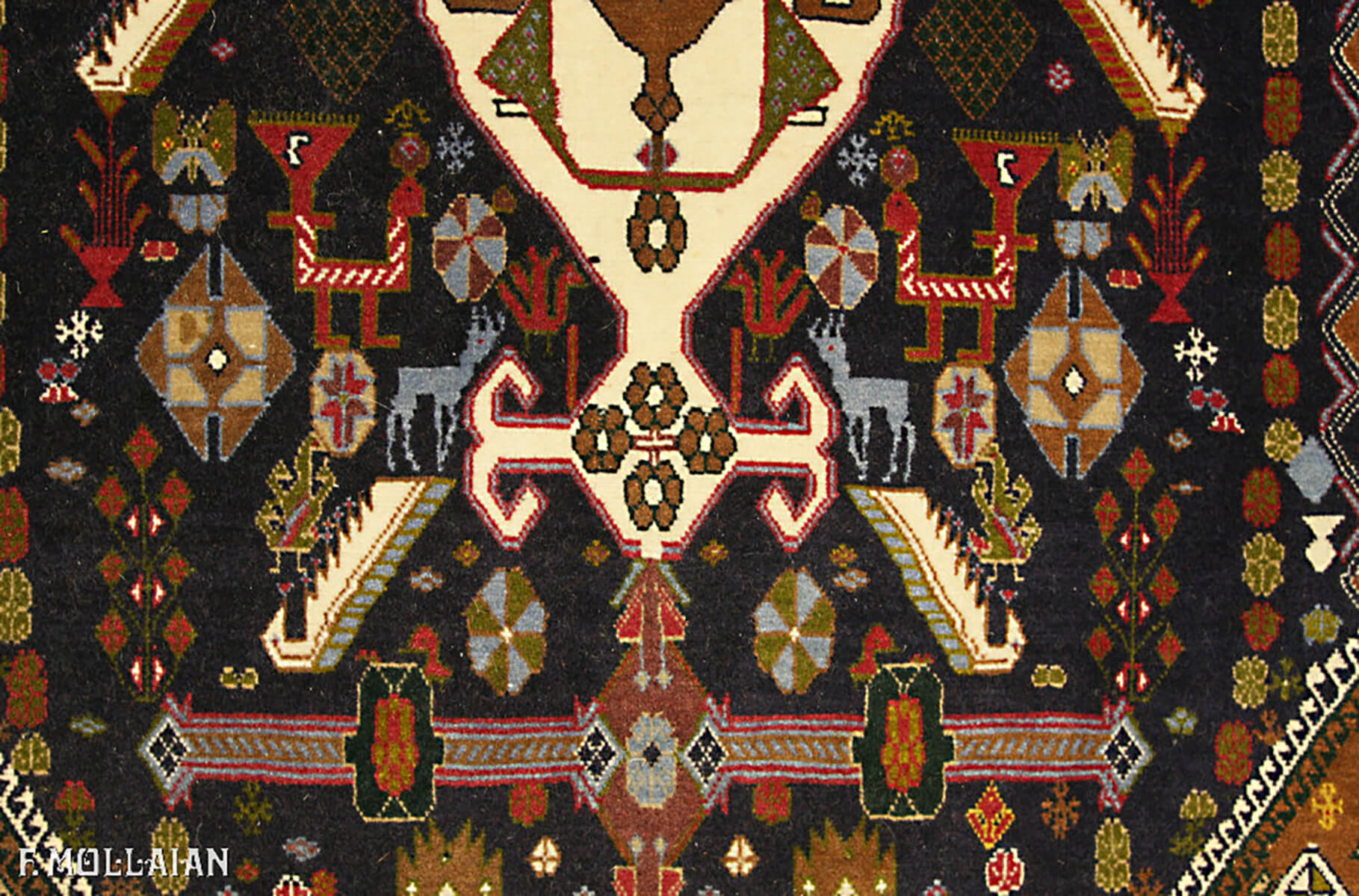 Persian Kashkuli Sherkat Rug (120×81 cm)