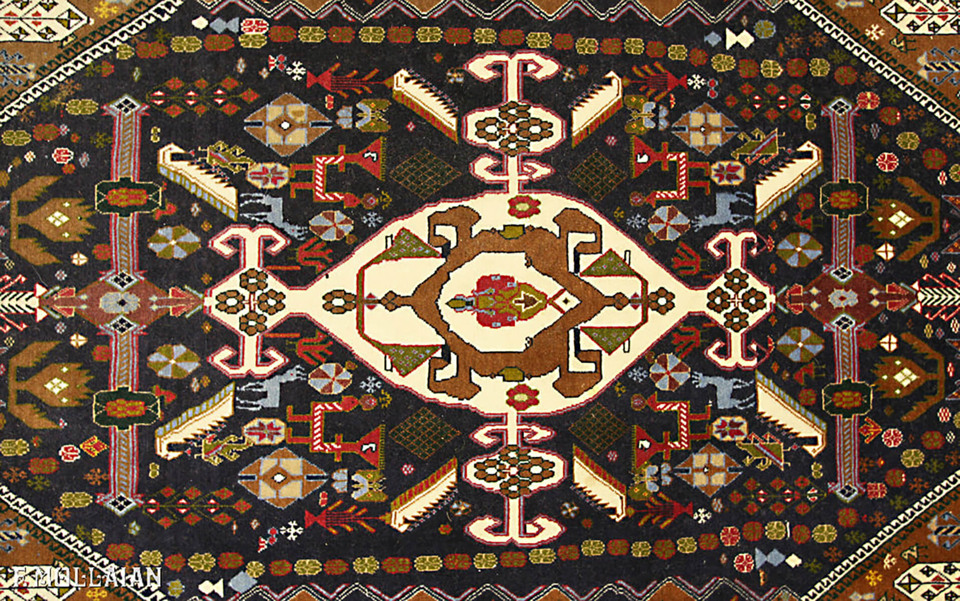 Persian Kashkuli Sherkat Rug (120×81 cm)
