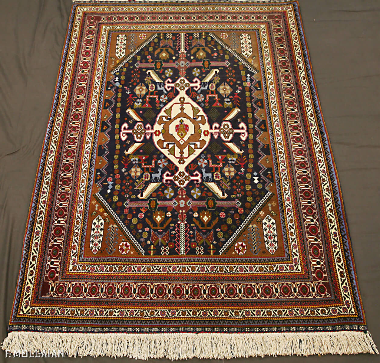 Persian Kashkuli Sherkat Rug (120×81 cm)