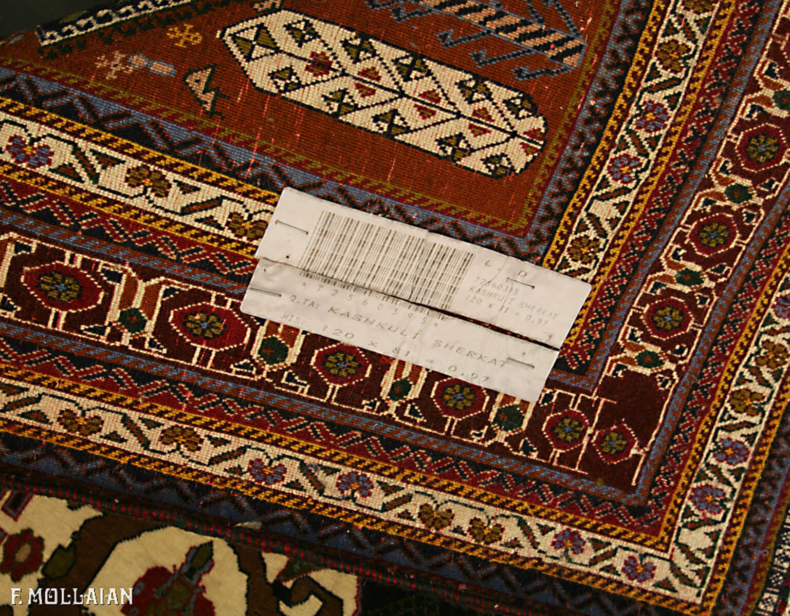 Persian Kashkuli Sherkat Rug (120×81 cm)