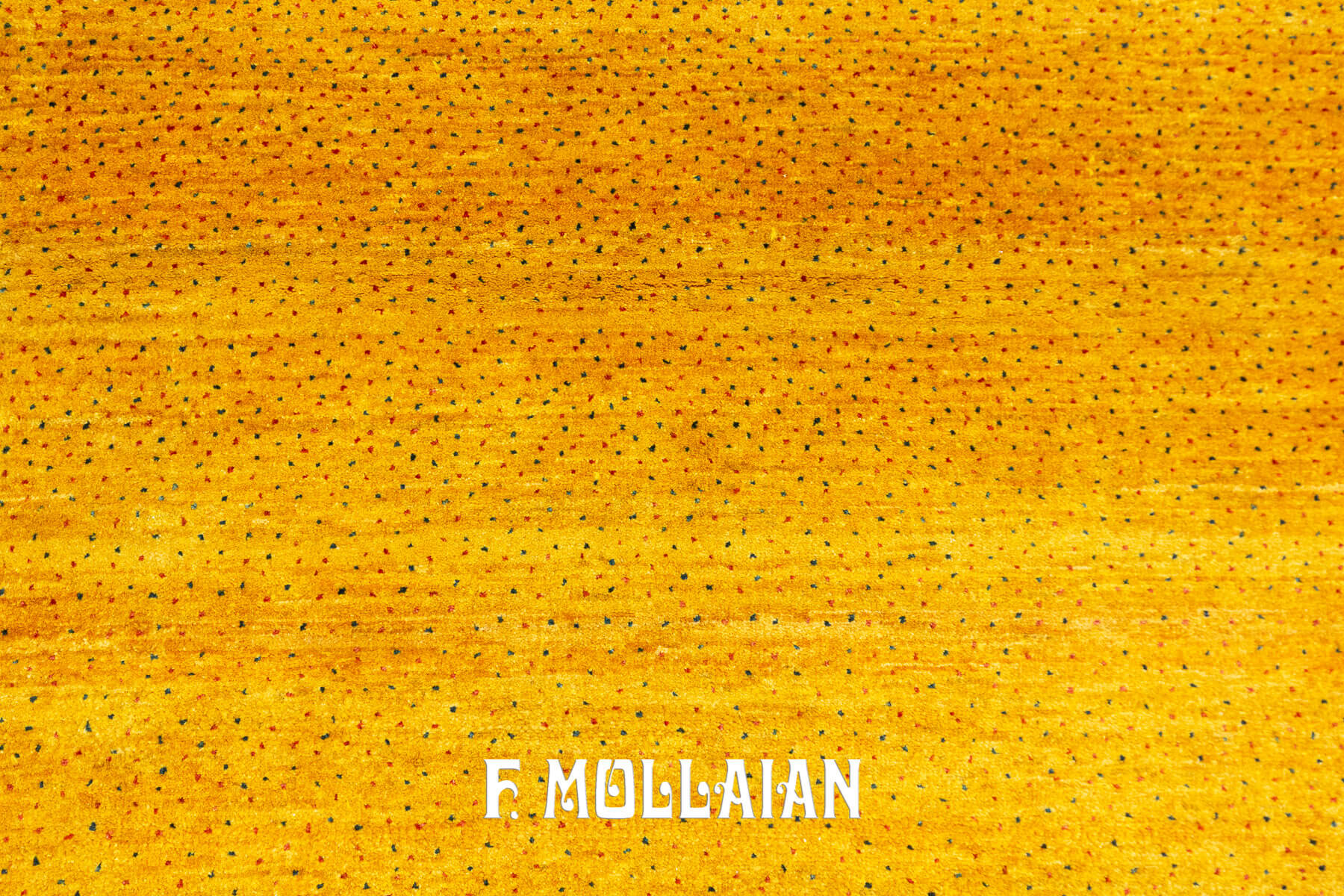 Monocolore (Yellow-Safforan Color) Persian Gabbeh Royal Rug (197×82 cm)