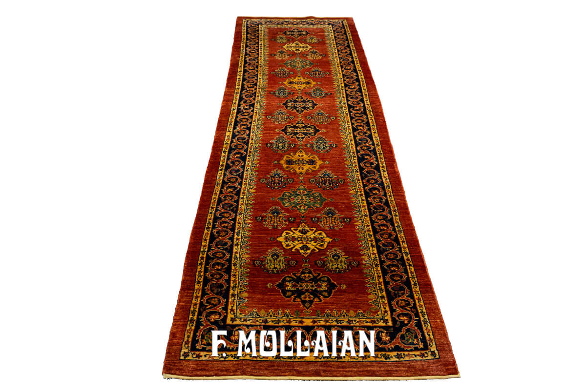 Long Hand-Knotted Runner Kashkuli Sherkat Rug (289×79 cm)