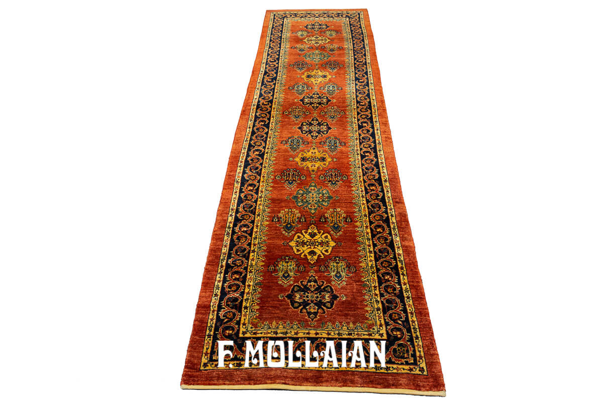 Long Hand-Knotted Runner Kashkuli Sherkat Rug (289×79 cm)
