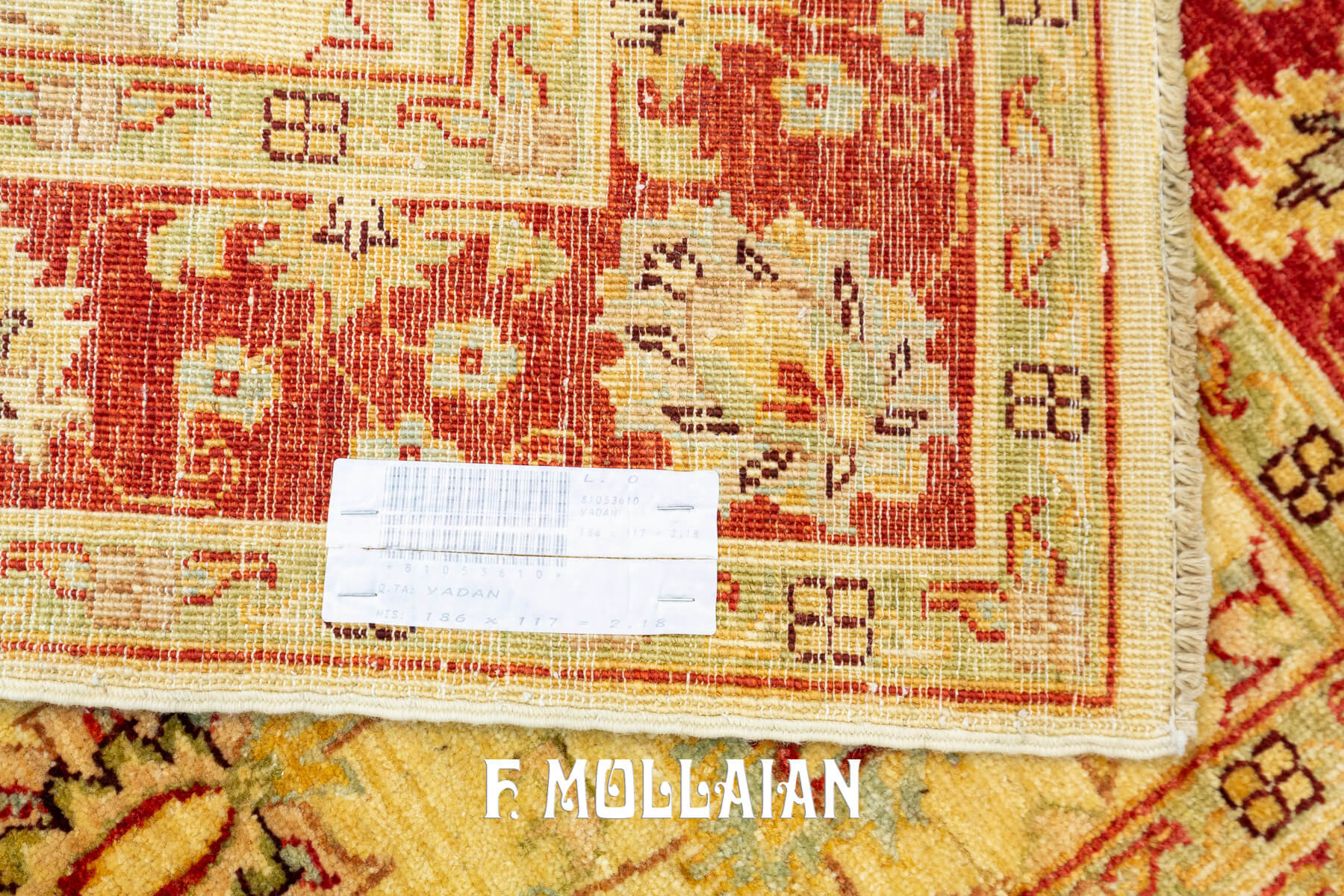 Tappeto Yadan All-over Floreale Annodato a Mano (186×117 cm)