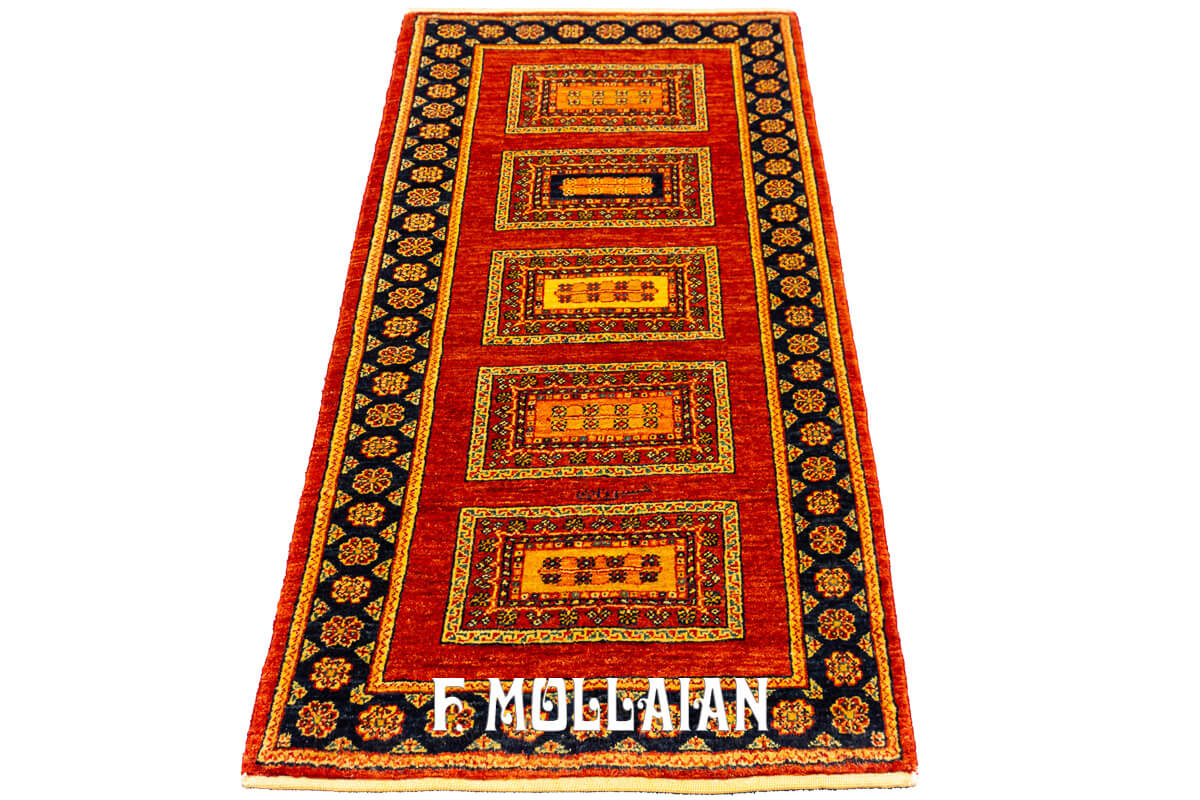 Small Persian Kashkuli Sherkat Rust field Rug (128×63 cm)